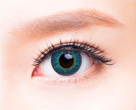 FreshKon Mosaic Velvet Blue Eye Fashion Contact Lenses